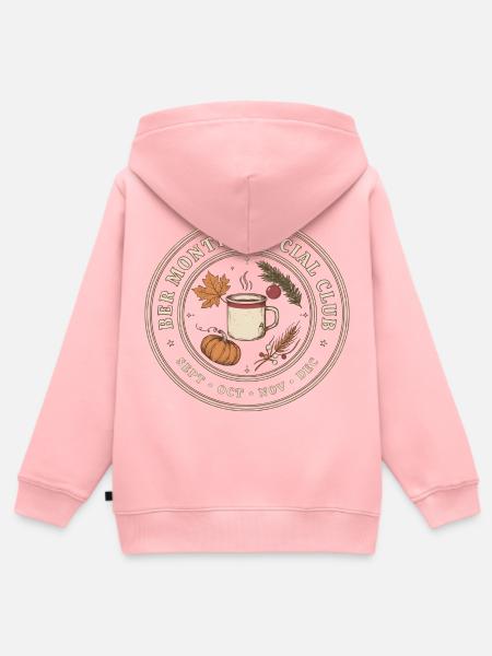 Ber Months Social Club Herbstzeit - Kinder Premium Organic Zip Hoodie - Rosa