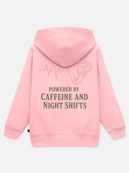 Kaffeeherz Stethoskop Motiv - Kinder Premium Organic Zip Hoodie - Rosa