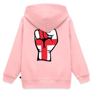 Nordischer Fist mit Dänemark Flagge - Kinder Premium Organic Zip Hoodie - Rosa - Hinten - AI Model Kid Female (0cm)
