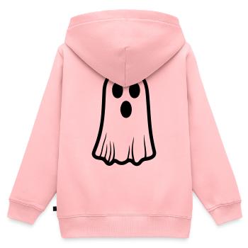 geist - Kinder Premium Organic Zip Hoodie - Rosa - Hinten - AI Model Kid Female (0cm)