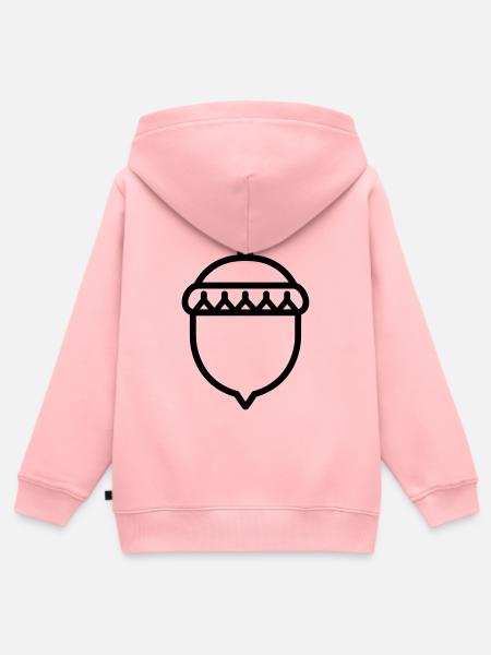 Eiche - Kinder Premium Organic Zip Hoodie - Rosa