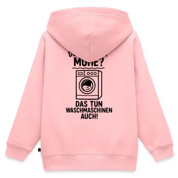 Les machines à laver ont du mal à donner du travail - Sweat Premium à capuche zippé enfant bio - rose - Dos - AI Model Kid Female (0cm)