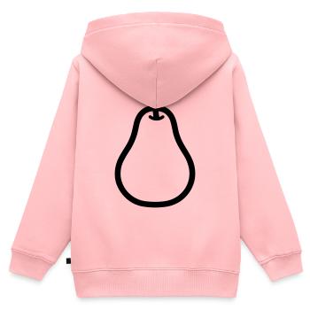Birne - Kinder Premium Organic Zip Hoodie - Rosa - Hinten - AI Model Kid Female (0cm)