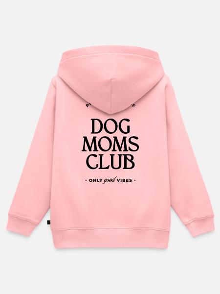Dog Moms Club - Kinder Premium Organic Zip Hoodie - Rosa