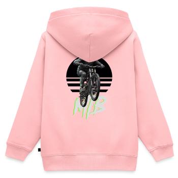 MTB - Kinder Premium Organic Zip Hoodie - Rosa - Hinten - AI Model Kid Female (0cm)