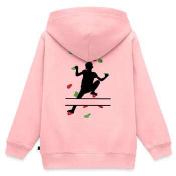 Climbing Wall Kids – Individuelles Abenteuer - Kinder Premium Organic Zip Hoodie - Rosa - Hinten - AI Model Kid Female (0cm)