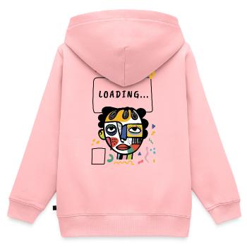 Loading Abstract Mood Illustration - Kids Premium Organic Zip-up Hoodie - rose - Back - AI Model Kid Female (0cm)
