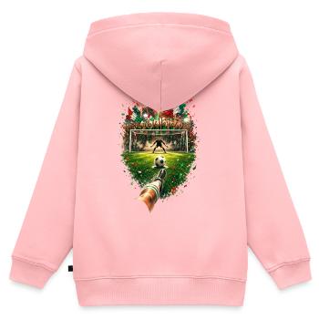 Italian goal celebration in the stadium - Kids Premium Organic Zip-up Hoodie - rose - Back - AI Model Kid Female (0cm)