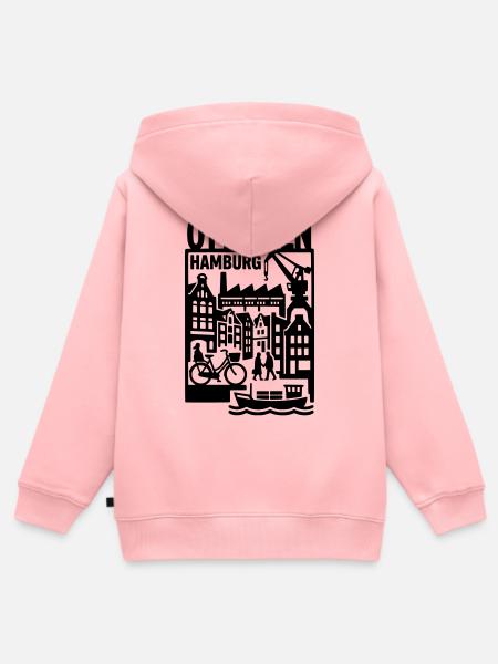 Hamburg Ottensen Retro - Kinder Premium Organic Zip Hoodie - Rosa