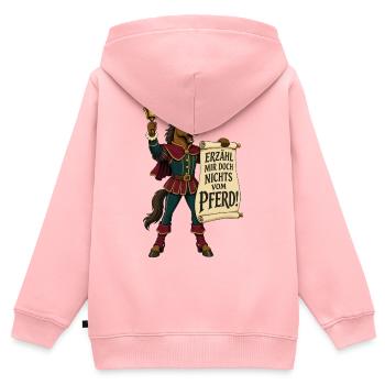 Erzähl Mir Doch Nichts Vom Pferd – Redewendung - Kinder Premium Organic Zip Hoodie - Rosa - Hinten - AI Model Kid Female (0cm)