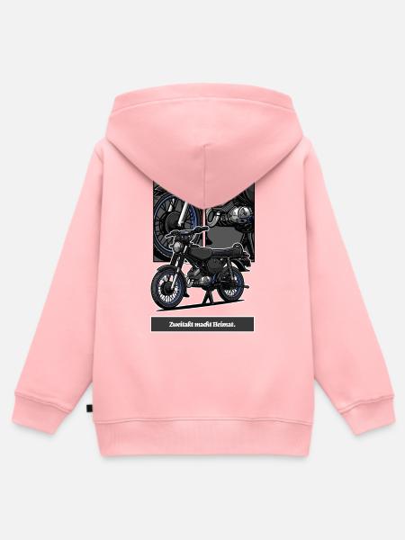 S51 (blau) // Illustration - Kinder Premium Organic Zip Hoodie - Rosa
