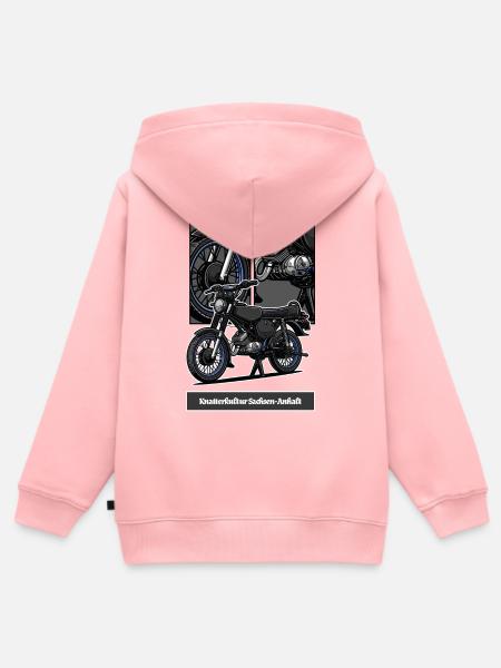 S51 (blau) // Illustration - Kinder Premium Organic Zip Hoodie - Rosa