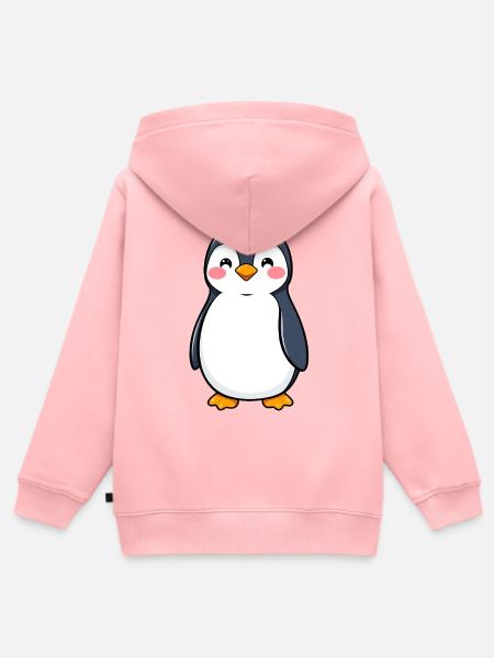 Pinguin - Kinder Premium Organic Zip Hoodie - Rosa