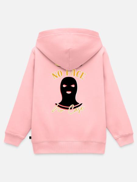 Kein Gesicht, kein Fall - Kinder Premium Organic Zip Hoodie - Rosa