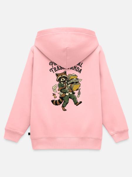 Professional Trash Panda - Kinder Premium Organic Zip Hoodie - Rosa
