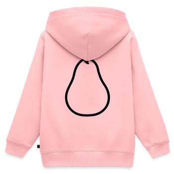 Birne - Kinder Premium Organic Zip Hoodie - Rosa - Hinten - AI Model Kid Female (0cm)
