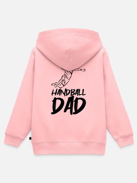 Handballer Papa - Kinder Premium Organic Zip Hoodie - Rosa