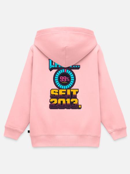Lädt Seit 2013 Retro Gamer - Kinder Premium Organic Zip Hoodie - Rosa