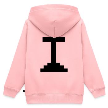 Croix - Sweat Premium à capuche zippé enfant bio - rose - Dos - AI Model Kid Female (0cm)
