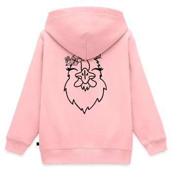 Huhn Hühner - Kinder Premium Organic Zip Hoodie - Rosa - Hinten - AI Model Kid Female (0cm)