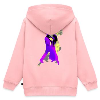 Argentinische Tangotänzer - Kinder Premium Organic Zip Hoodie - Rosa - Hinten - AI Model Kid Female (0cm)