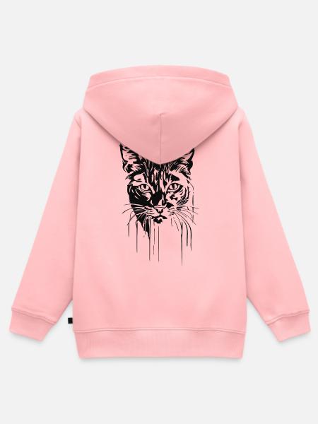 Katze 7 - Kinder Premium Organic Zip Hoodie - Rosa