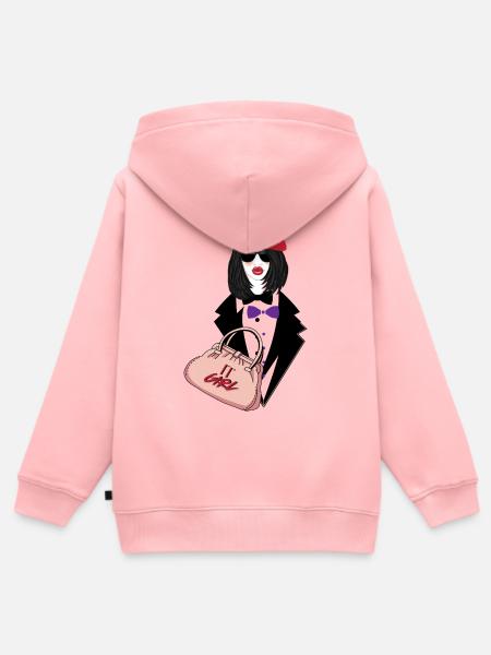IT-Mädchen - Kinder Premium Organic Zip Hoodie - Rosa