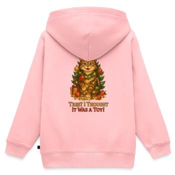 Hangover in the Christmas tree joke - Kids Premium Organic Zip-up Hoodie - rose - Back - AI Model Kid Female (0cm)