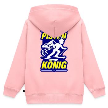 Pistes de ski de König - Sweat Premium à capuche zippé enfant bio - rose - Dos - AI Model Kid Female (0cm)