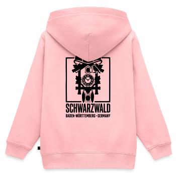 Typisch Schwarzwald - Kinder Premium Organic Zip Hoodie - Rosa - Hinten - AI Model Kid Female (0cm)