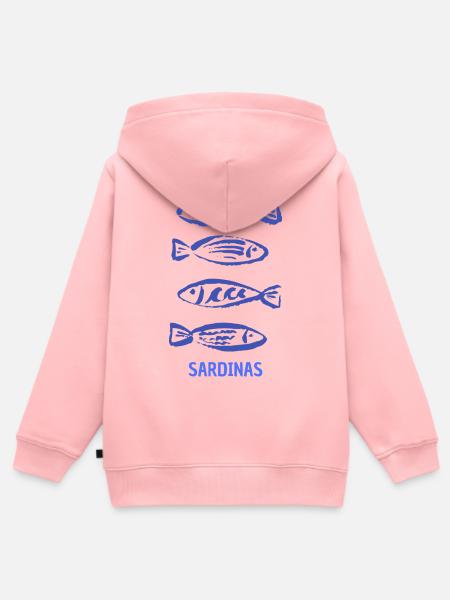 Sardinas - Kinder Premium Organic Zip Hoodie - Rosa