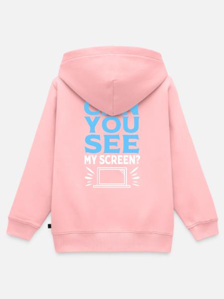 Remote Homeoffice - Kinder Premium Organic Zip Hoodie - Rosa