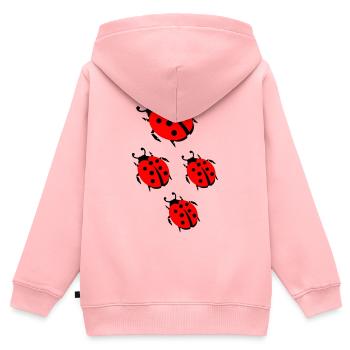 ladybug marienkaefer - Kinder Premium Organic Zip Hoodie - Rosa - Hinten - AI Model Kid Female (0cm)