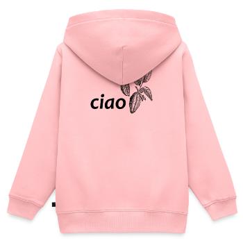 ciao kakao - Kinder Premium Organic Zip Hoodie - Rosa - Hinten - AI Model Kid Female (0cm)