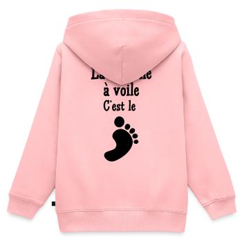 Windsurfen / Windsurfer / Windsurf / Windsurfing - Kinder Premium Organic Zip Hoodie - Rosa - Hinten - AI Model Kid Female (0cm)