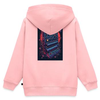 Futuristic electronic music device - Kids Premium Organic Zip-up Hoodie - rose - Back - AI Model Kid Female (0cm)