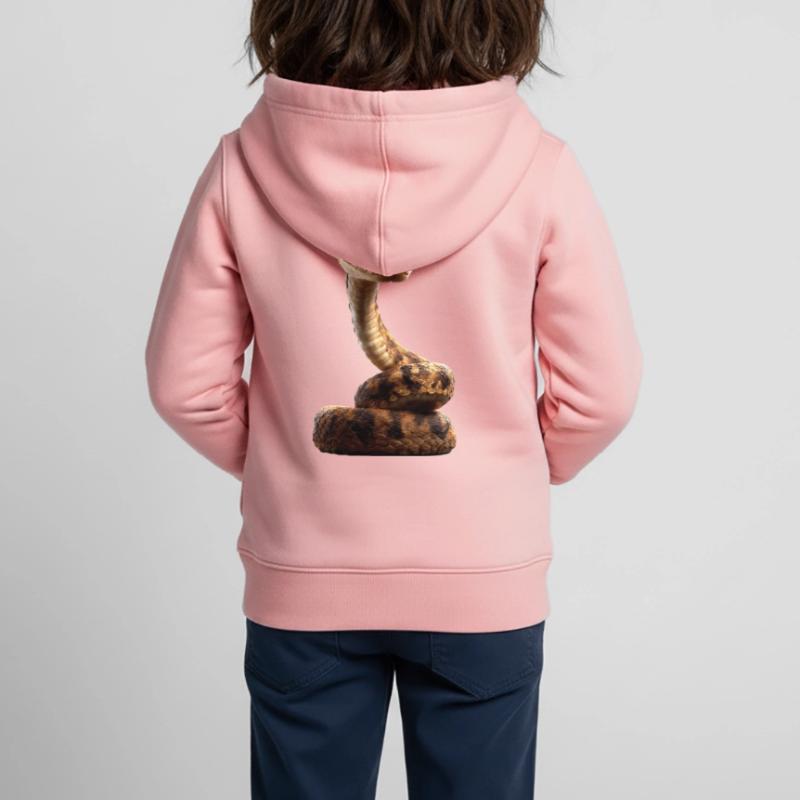 serpent, python, cobra, serpent à sonnettes, serpents Sweat Premium à capuche zippé enfant bio