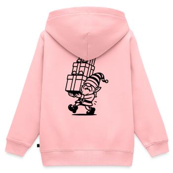 wichtel geschenke - Kinder Premium Organic Zip Hoodie - Rosa - Hinten - AI Model Kid Female (0cm)