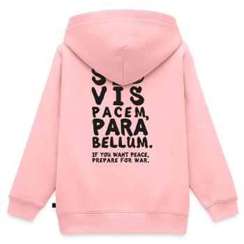Si Vis Pacem, Para Bellum – Wenn du Frieden willst - Kinder Premium Organic Zip Hoodie - Rosa - Hinten - AI Model Kid Female (0cm)