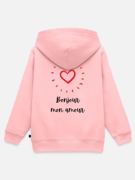 Hallo mein Liebling - Kinder Premium Organic Zip Hoodie - Rosa