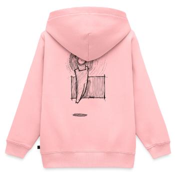 Levitating eye projection - Kids Premium Organic Zip-up Hoodie - rose - Back - AI Model Kid Female (0cm)
