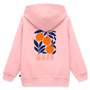 Citrus Mood - Kinder Premium Organic Zip Hoodie - Rosa - Hinten - AI Model Kid Female (0cm)