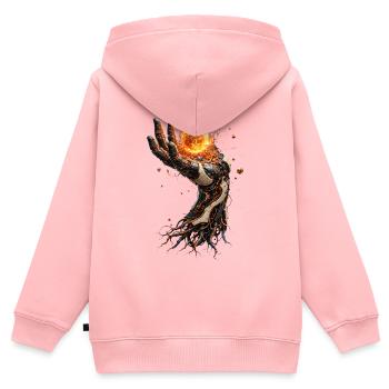 Solarbiomechanische Hand - Kinder Premium Organic Zip Hoodie - Rosa - Hinten - AI Model Kid Female (0cm)