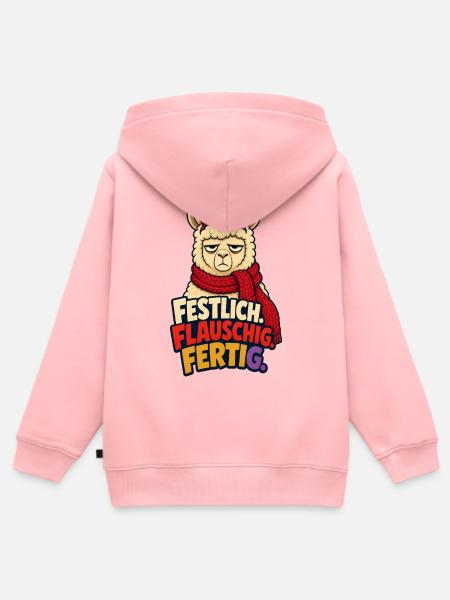 Retro Boombox – 80er Jahre Ghettoblaster - Kinder Premium Organic Zip Hoodie - Rosa