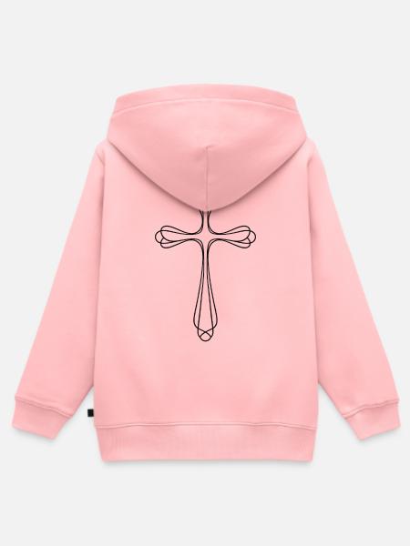 kreuz - Kinder Premium Organic Zip Hoodie - Rosa