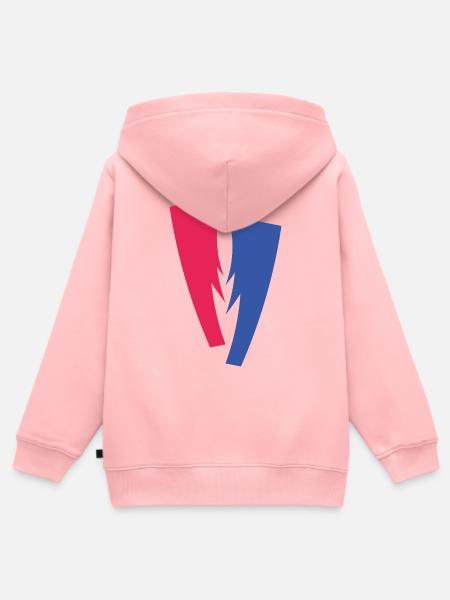Farbduett aus Rot und Blau - Kinder Premium Organic Zip Hoodie - Rosa