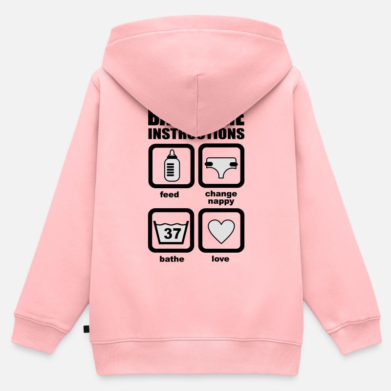 Bébé - Sweat Premium à capuche zippé enfant bio - rose