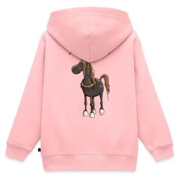 Verträumtes Araber Pferd - Araber - Kinder Premium Organic Zip Hoodie - Rosa - Hinten - AI Model Kid Female (0cm)
