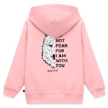 Religious quote - Kids Premium Organic Zip-up Hoodie - rose - Back - AI Model Kid Female (0cm)