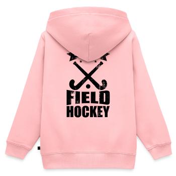 You had me playing field hockey - Kids Premium Organic Zip-up Hoodie - rose - Back - AI Model Kid Female (0cm)